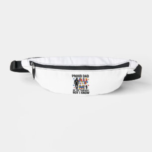 Proud Dad Autism Toughest Boy Vintage Vector Desig Bum Bags