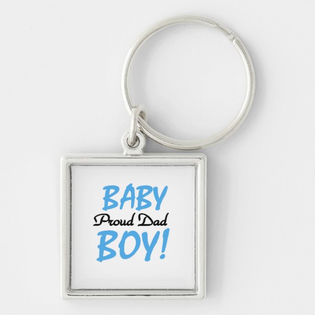 Proud Dad Baby Boy Gifts Key Ring (Front)