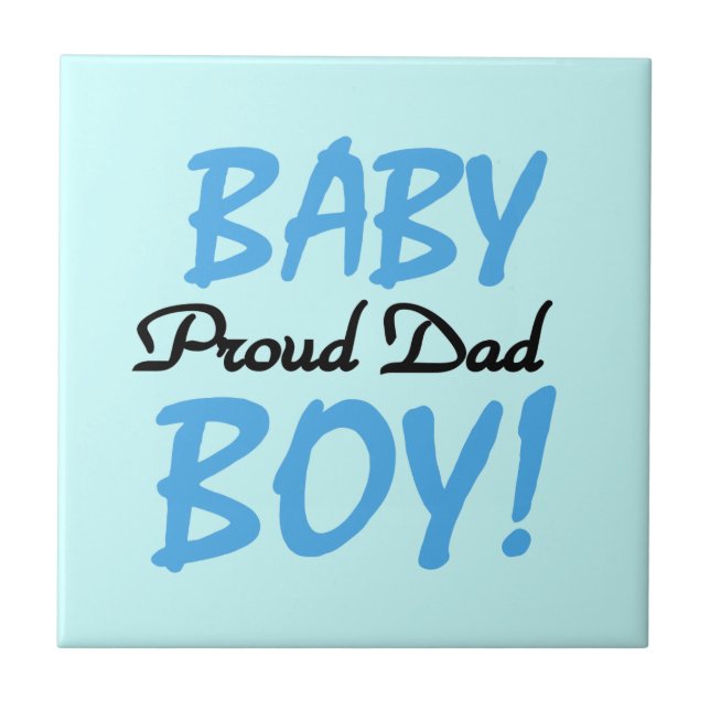 Proud Dad Baby Boy Gifts Tile (Front)