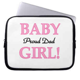 Proud Dad Baby Girl Gifts Laptop Sleeve
