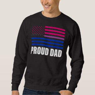 Proud Dad Bisexual Flag Lgbt Gay Pride Sweatshirt