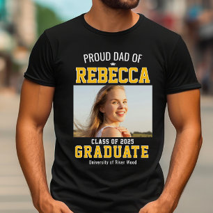 Proud Dad Class of 2025 Graduate Parent Custom T-Shirt