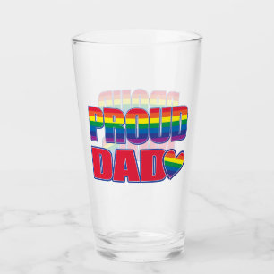Proud Dad Gay Pride Glass