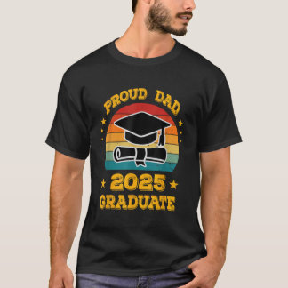 Proud Dad Graduation 2025 Graduation Vintage  T-Shirt