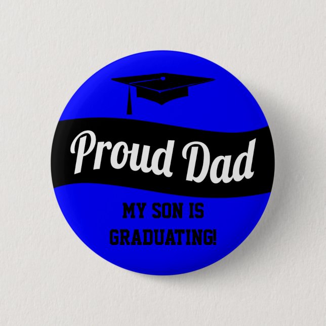 Proud Dad - Graduation Button (Front)