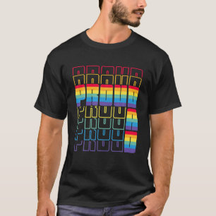 Proud Dad LGBTQ Gay Flag Pride Month Father Parent T-Shirt