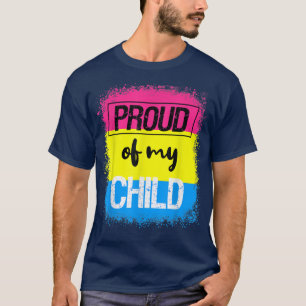 Proud Dad Mum of My Child Pan Flag Fun LGBTQ Panse T-Shirt