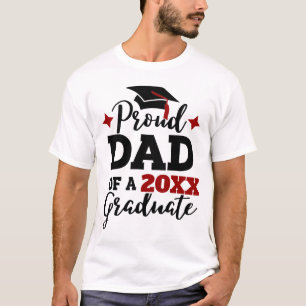 Proud Dad of a 2022 graduate black red cap tassel T-Shirt