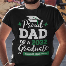 Proud Dad of a 2023 graduate black green cap name