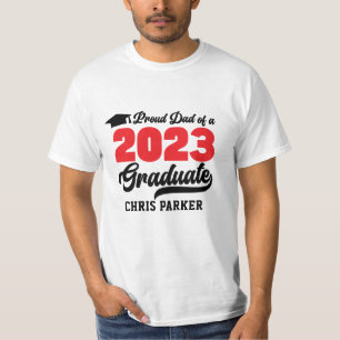 Proud DAD of a 2023 Graduate Red Bold Script T-Shirt