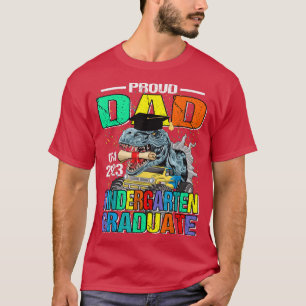 Proud Dad Of A 2023 Kindergarten Graduate Dinosaur T-Shirt