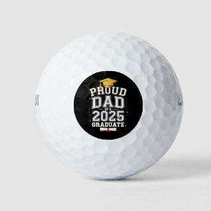 Proud Dad Of A 2025 Graduate Family Graduation Golf Balls