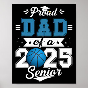 Proud Dad Of A 2025 Senior Graduate Sketll Poster