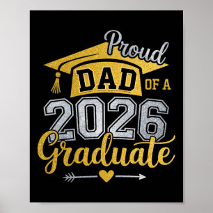 Proud Dad Of A 2026 Graduate For Cl Of 2026 Gradua Poster