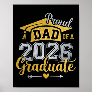 Proud Dad Of A 2026 Graduate For Cl Of 2026 Gradua Poster