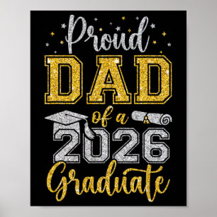 Proud Dad Of A 2026 Graduate Senior Cl Of 2026 Gra Poster