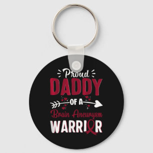 Proud Dad Of A Brain Aneurysm Warrior Month Burgun Key Ring