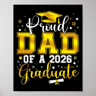 Proud Dad Of A Cl Of 2026 Graduate Senior Graduati Poster