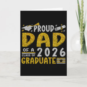 Proud Dad Of A Cl Of 2026 Graduate Shirt Senior 26 Card