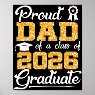 Proud Dad Of A Cl Of 2026 Senior Funny Graduate 20 Poster