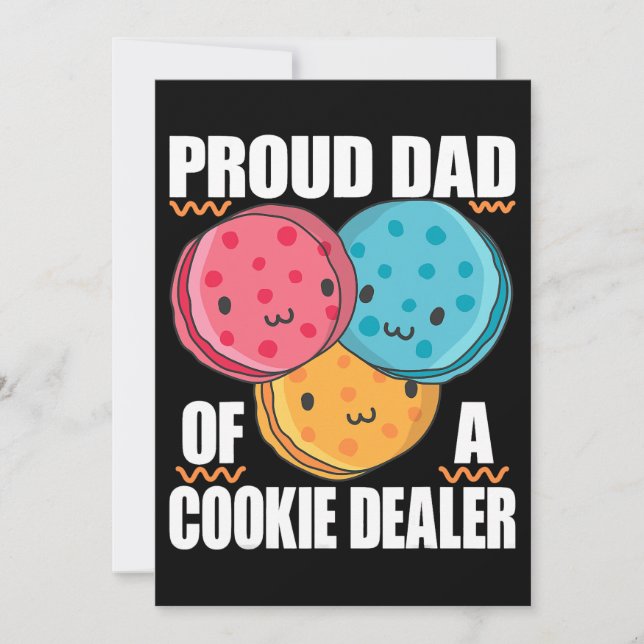 Proud Dad of a Cookie Dealer for Girls Scout Lover Invitation (Front)