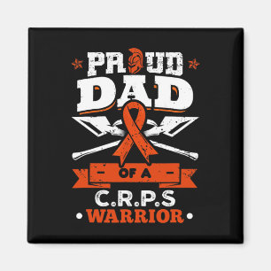 Proud Dad Of A Crps Warrior Month Orange Ribbon Magnet