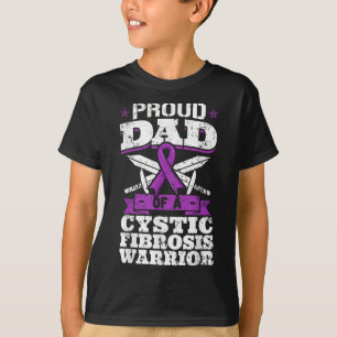 Proud Dad Of A Cystic Fibrosis Warrior Awareness T-Shirt