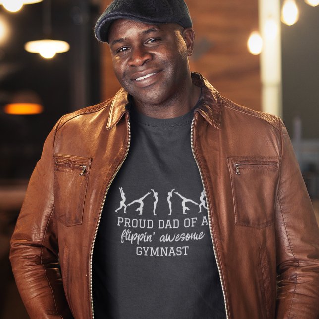 Proud Dad of a Flippin Awesome Gymnast T-Shirt (Creator Uploaded)
