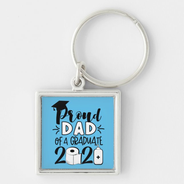 Proud Dad of a Graduate - 2021 Key Ring (Front)