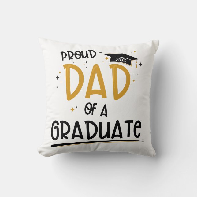 Proud Dad of a Graduate Cushion (Front)