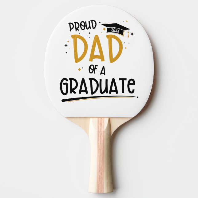 Proud Dad of a Graduate Ping Pong Paddle (Front)