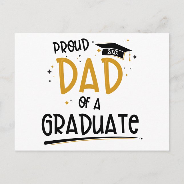 Proud Dad of a Graduate Postcard (Front)