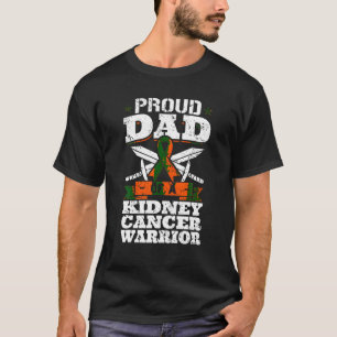 Proud Dad Of A Kidney Cancer Warrior Awareness Rib T-Shirt