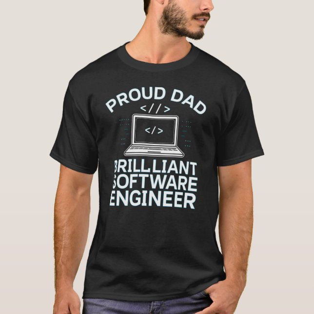 Proud Dad of a Programmer T-Shirt (Front)