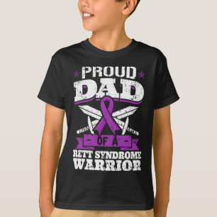 Proud Dad Of A Rett Syndrome Warrior Rtt Awareness T-Shirt