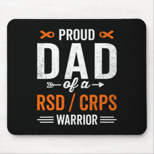Proud Dad Of A Rsd Crps Warrior Survivor Awareness Mouse Pad