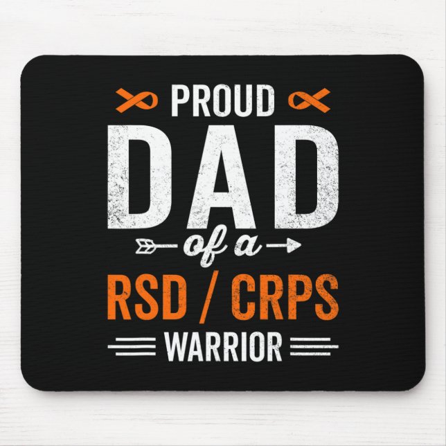 Proud Dad Of A Rsd Crps Warrior Survivor Awareness Mouse Pad (Front)