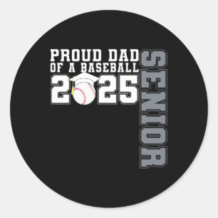 Proud Dad Of A Sell Senior 2025  Classic Round Sticker