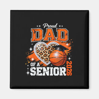 Proud Dad Of A Senior 2026 Sketll Leopard Graduati Magnet