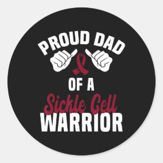 Proud Dad Of A Sickle Cell Warrior - Sickle Cell A Classic Round Sticker