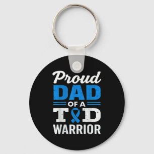 Proud Dad Of A T1d Warrior Diabetes Awareness Type Key Ring