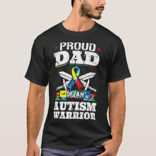 Proud Dad Of An Autism Warrior Autistic Awareness T-Shirt