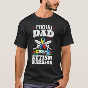 Proud Dad Of An Autism Warrior Autistic Awareness T-Shirt