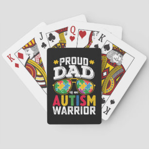 Proud Dad Of An Autism Warrior Family Playing Cards