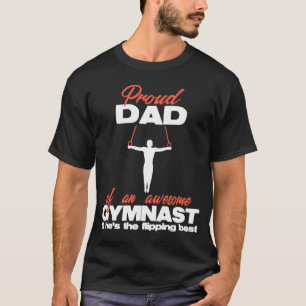 Proud Dad of an Awesome Boy Gymnast Rings Competit T-Shirt