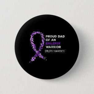 Proud Dad Of An Epilepsy Warrior Epilepsy Awarenes 6 Cm Round Badge