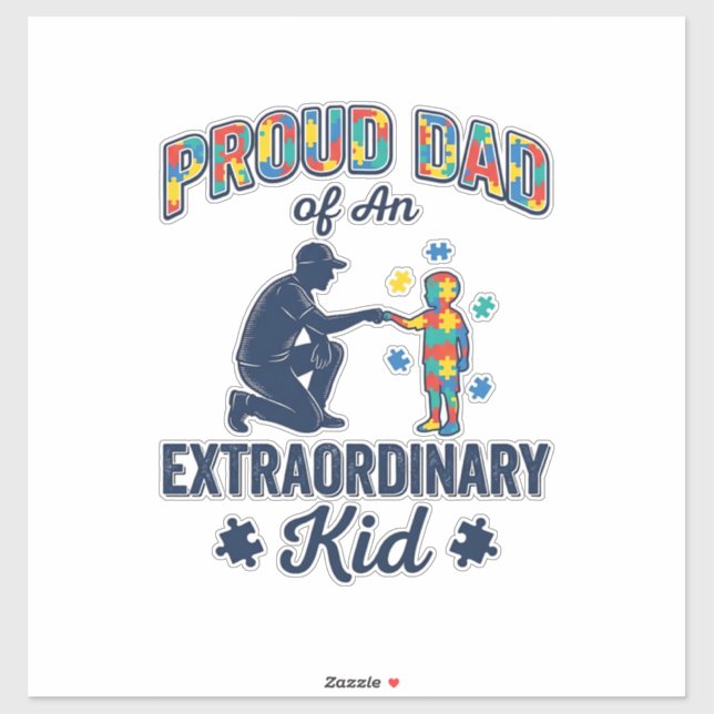 Proud Dad of an Extraordinary Kid Autism Vector De (Sheet)