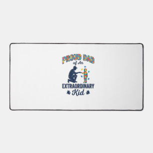 Proud Dad of an Extraordinary Kid Autism Vector De Desk Mat