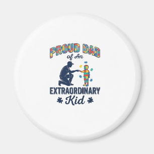 Proud Dad of an Extraordinary Kid Autism Vector De Magnet