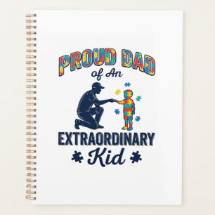 Proud Dad of an Extraordinary Kid Autism Vector De Planner